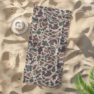 Camouflage beach towel,Quick Dry, Lightweight & Compact beach towel for Pool, Yoga and Camping