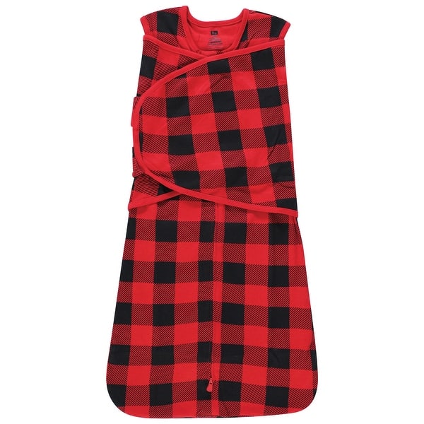 slide 1 of 1, Hudson Baby Convertible Swaddle Sleep Sack, Buffalo Plaid 0-3 Months - Buffalo Plaid