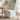 Furniture of America Valea French Fabric Fully Upholstered Dining Chair with Casters