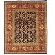 preview thumbnail 8 of 11, SAFAVIEH Couture Hand-knotted Farahan Sarouk Stephenie Traditional Oriental Wool Rug with Fringe 5' x 7' - Navy/Rust - Rectangle