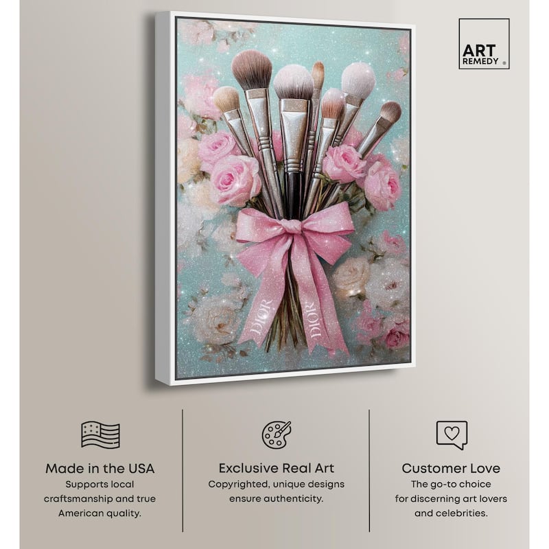 Bouquet of Make Up Brushes Canvas by Art Remedy