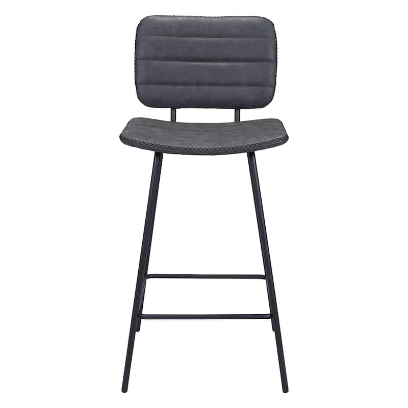 Boston Counter Stool (Set of 2) Vintage Black - 16.9" W x 19.5" D x 37.8" H