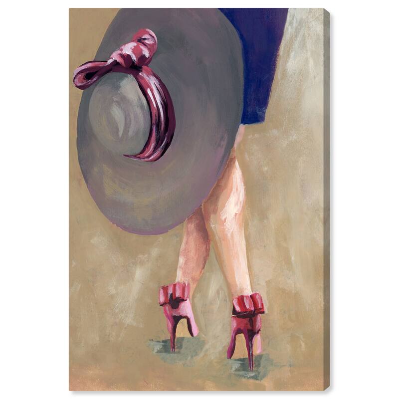 Wynwood Studio Canvas Fashion and Glam On My Way Gray and Light Gray Glam Wall Art Canvas Print