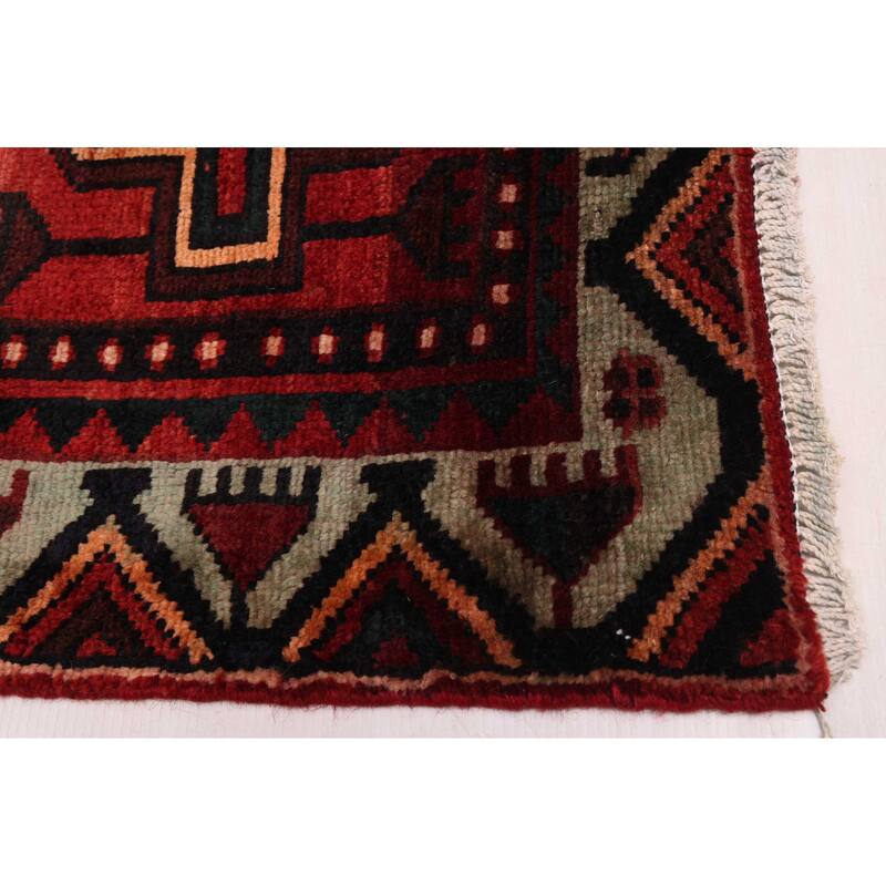 ECARPETGALLERY Hand-knotted Melis Vintage Red Wool Rug - 4'10 x 8'0