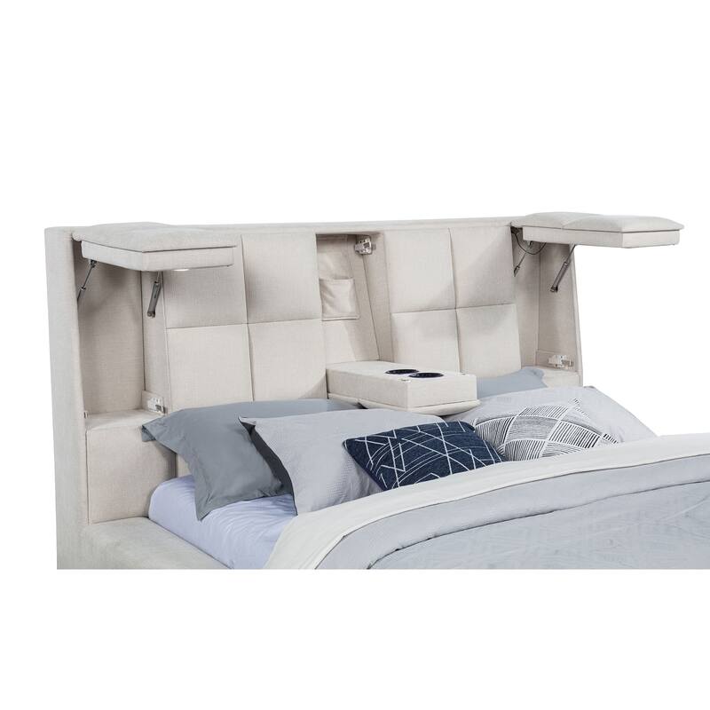 Dreux Upholstered Panel Platform Bed