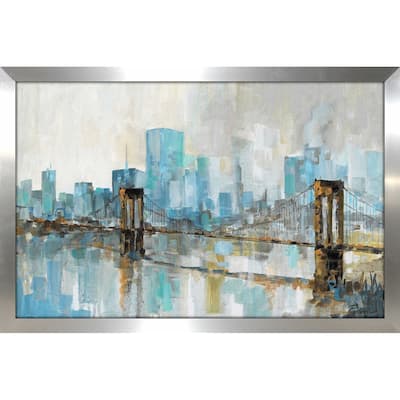 "Teal City Shadows" by Ruane Manning Print on Acrylic