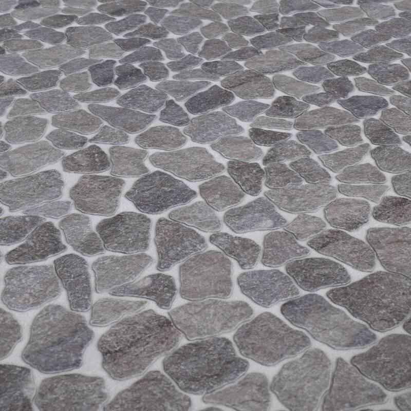 Full Eclectic 18 in. x 18 in. Marble Tumbled Wall and Floor Tile - Driftwood - 18 in. x 18 in.