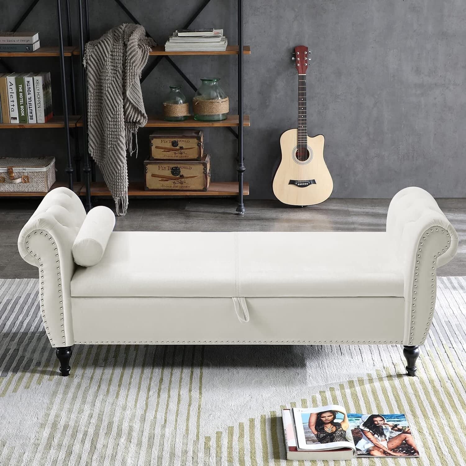 Lounge bench hotsell with storage