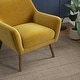preview thumbnail 5 of 15, GDFStudio - Panom Modern Velvet Upholstery Lounge Chair with Walnut Wood Legs & High-density Foam Cushions