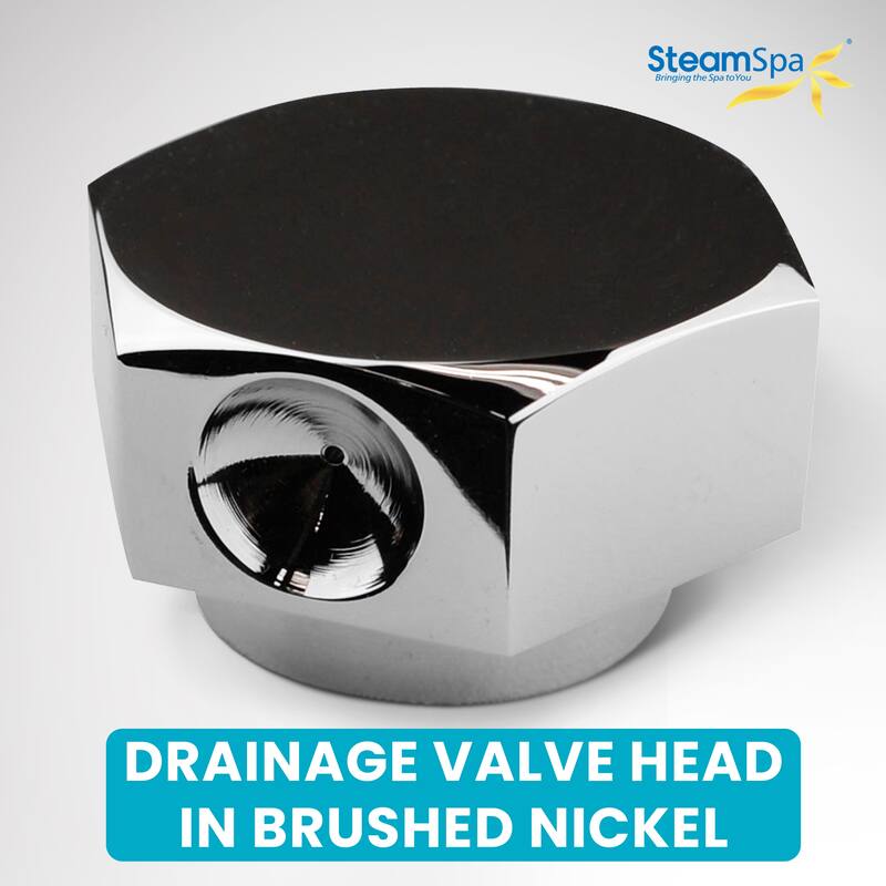 SteamSpa Drainage Valve Head in Brushed Nickel