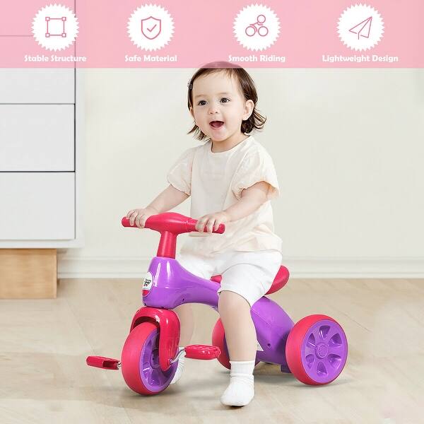 Shop Costway 2 In 1 Toddler Tricycle Balance Bike Scooter Kids