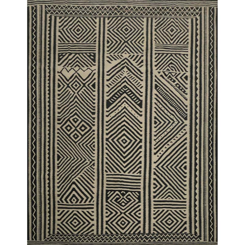 Hand Woven Oriental 100% Wool Carpet Southwestern Tribal Multi-Colored Kilim Area Rug - 10' 3'' X 10' 3''