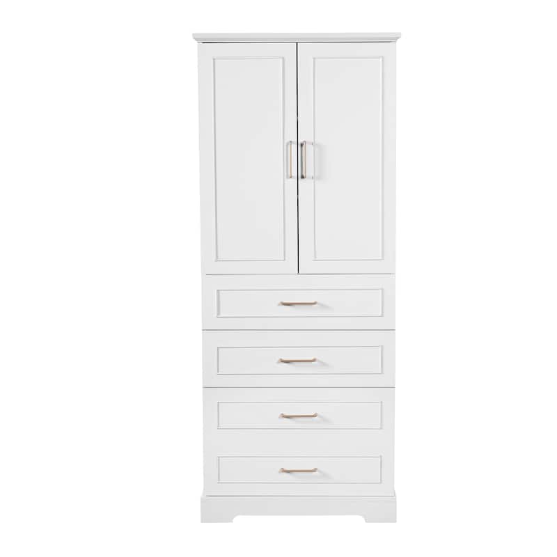 GDFStudio - William Modern 72.2" Tall Freestanding Bathroom Cabinet with 3 Drawers and Adjustable Shelf