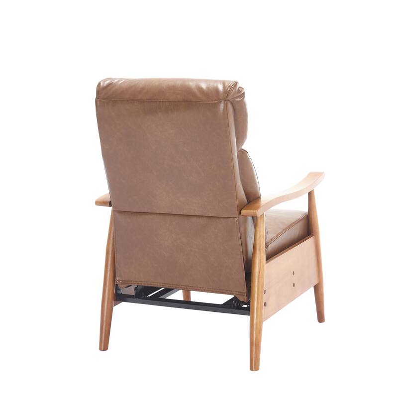 Modern 26.38" Upholstered Adjustable Chaise Lounge Chair with Wood Frame for Living Room