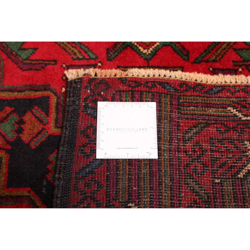 ECARPETGALLERY Hand-knotted Teimani Red Wool Rug - 3'10 x 6'3