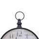 preview thumbnail 9 of 11, Black Iron Vintage Clock No Theme (Set of 4) - 9 x 2 x 12