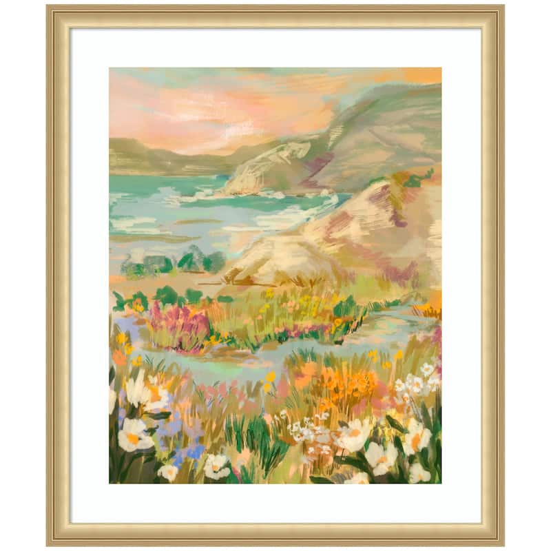 Kate and Laurel Framed Art Landscape 4 by Annie Quigley - 22x26 - Gold