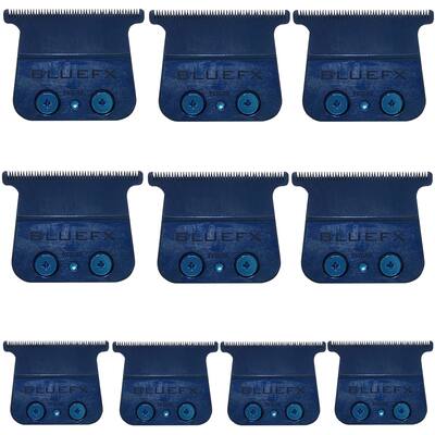 10x BaByliss Pro Blue DLC/Titanium Standard-Tooth Trimmer Blade #FX707BL
