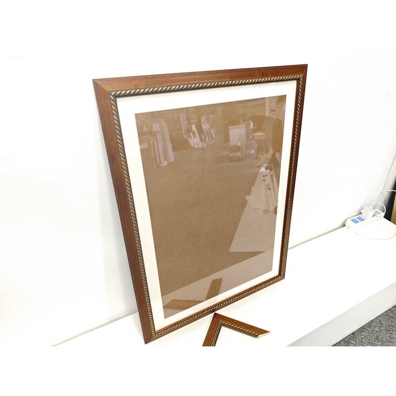 Solid Wood Picture Frame - Replaceable Canvas Art Frame with Organic Glass, Elegant Framed Wall Decor for Living Room