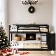 preview thumbnail 1 of 47, Muti-Functional Bunk Bed, Twin over Twin Bunk Bed with 4 Drawers and 3 Shelves Espresso