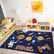 preview thumbnail 1 of 2, Gertmenian Educational Solar System Polypropylene Non-Slip Easy Care Digital Printed Youth Area Rug 6'6" x 9'6" - 6'6"x9'6"