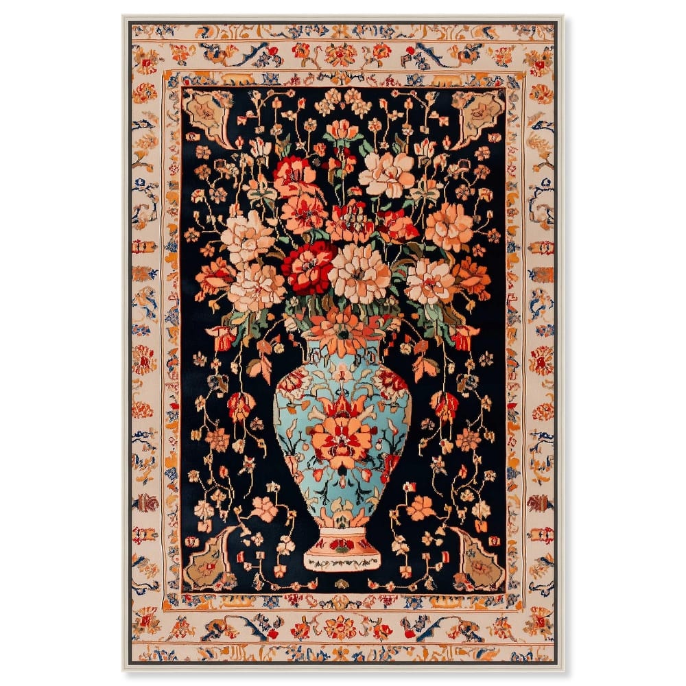 Persian Vase and Flowers II Canvas by Art Remedy