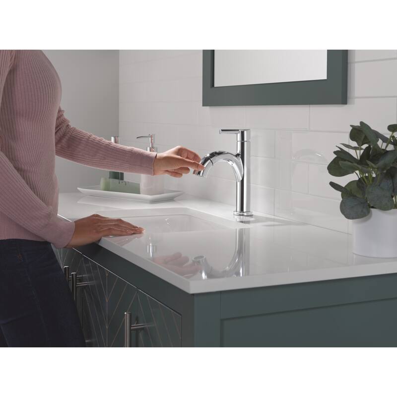 Delta 15749LF-PD Nicoli 1.2 GPM Single Hole Bathroom Faucet with Pull