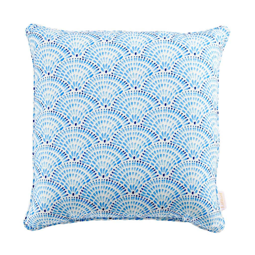 Lillian Palm Beach Retro Collection - 20x20" Outdoor Toss Pillow with Self Welt Cord