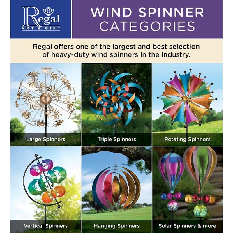 32" Rotating Wind Spinner - Mardigras
