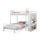 preview thumbnail 11 of 27, Costway Twin Over Twin Loft Bunk Bed Wood w/Bookcase Guardrail Ladder - 79.5'' x 44'' x 58.5''