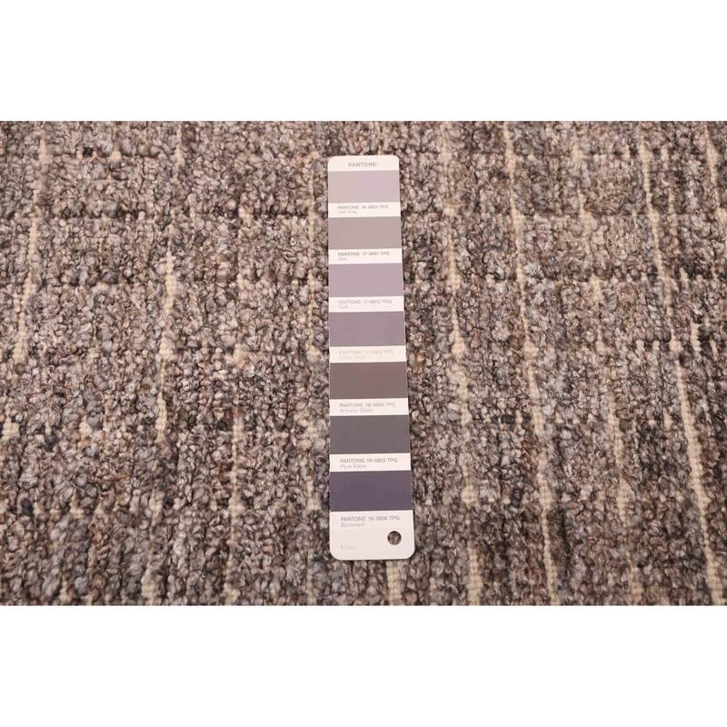 ECARPETGALLERY Hand Loomed Ananda Dark Grey Silk Rug - 6'8 x 9'6