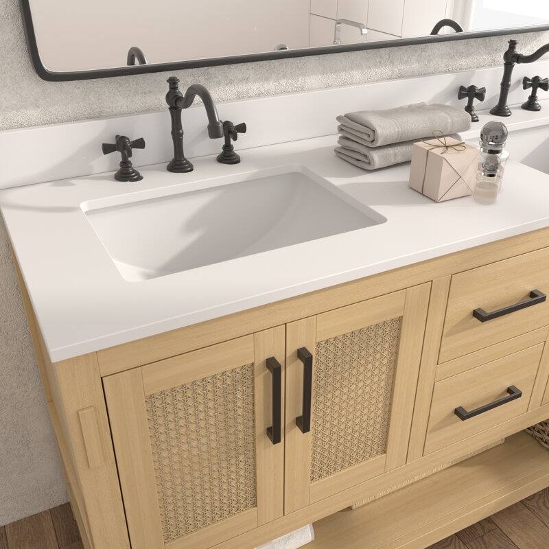 Acroma - 60'' Double Bathroom Vanity With Stone Top