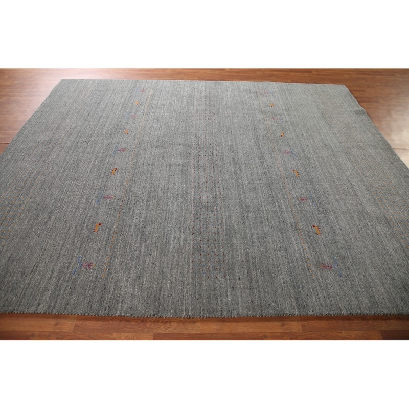 Gabbeh Indian Area Rug Handmade Wool Carpet - 7'11"x 9'8"