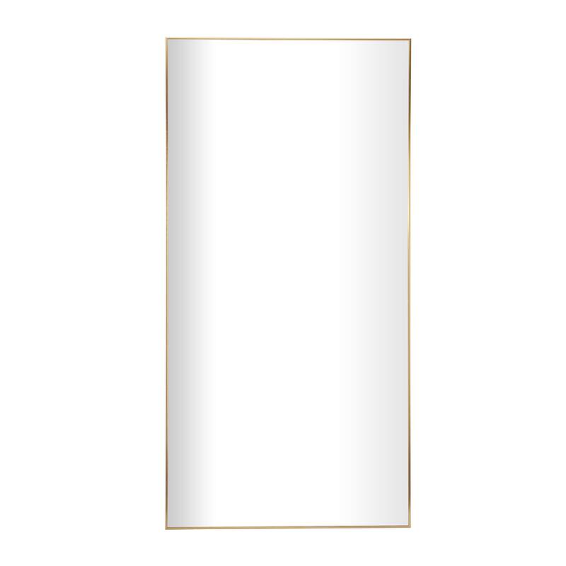 CosmoLiving by Cosmopolitan Gold Metal Room Wall Mirror with Thin Frame
