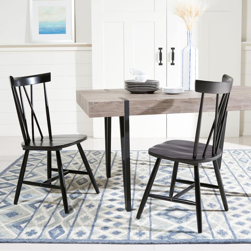 SAFAVIEH Pairlee Spindleback Windsor Dining Room Chair (Set of 2) - 21" W x 20" L x 36" H - 21Wx20Dx36H