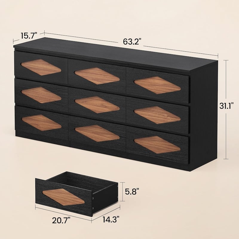 Dresser for Bedroom Chest of Deep Drawers Storage Dressers Organizer