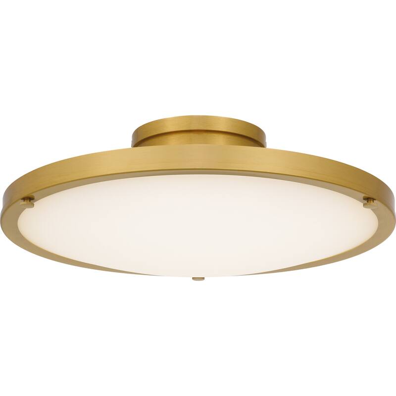 Donne Integrated LED Brushed Gold Semi-Flush Mount with CCT Switch