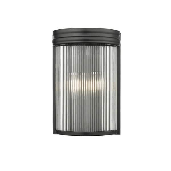 slide 2 of 9, Z-Lite 7504-2S Carnaby 2 Light 12" Tall Wall Sconce Matte Black