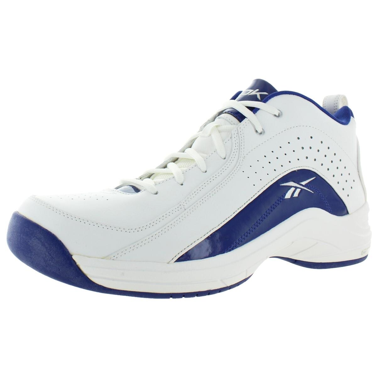 Shop Reebok Mens Jump Ball Mid Basketball Shoes Trainers Mid Top