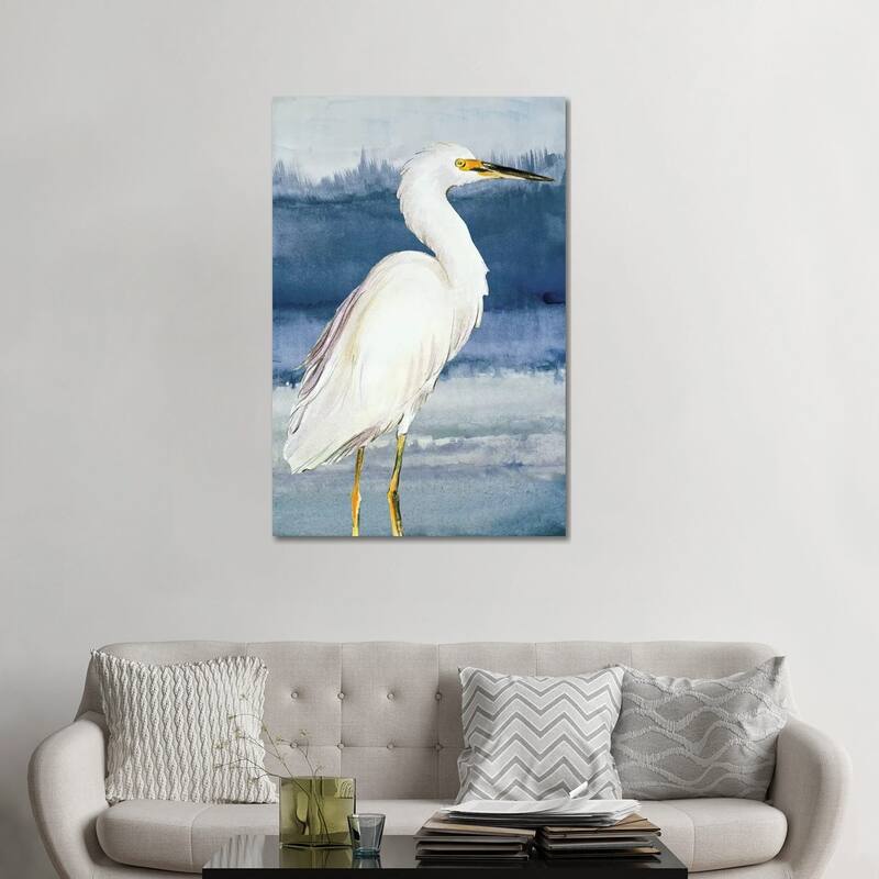iCanvas "Heron on Blue II" by Lanie Loreth Canvas Print - 48x32x1.5