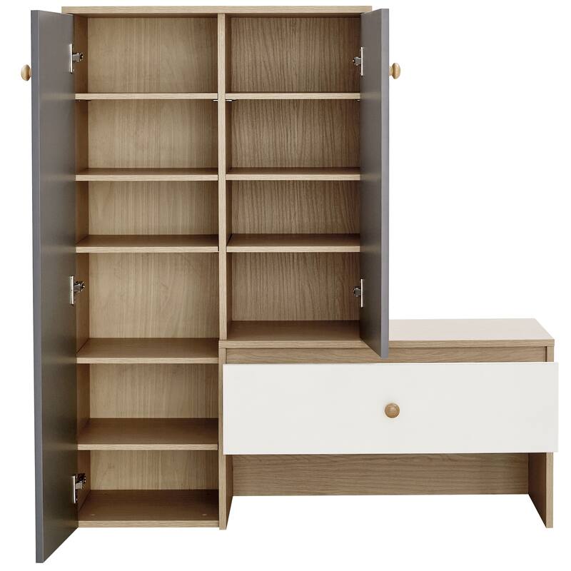 Multi-functional Shoe Storage Bench & Shoe Cabinets, Shoe Rack with Bench