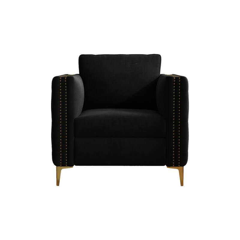 Accent Chair for Living Room Upholstered Arm Chair with Metal Legs