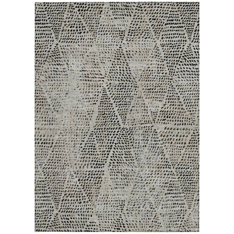 HomeRoots Geometric Transitional Rectangle Outdoor Rug