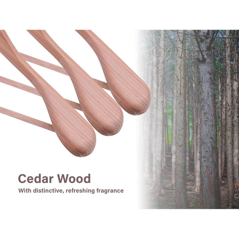 Heavy-Duty Wooden Hangers, Extra Wide Shoulder Wood Coat Hanger