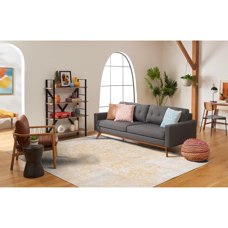 SAFAVIEH Evoke Pety Vintage Distressed Rug - 6'7" x 9' - Ivory/Gold