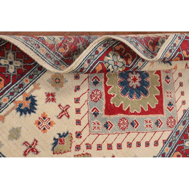 Kazak Accent Rug Handmade Wool Carpet - 3'4" x 4'10"