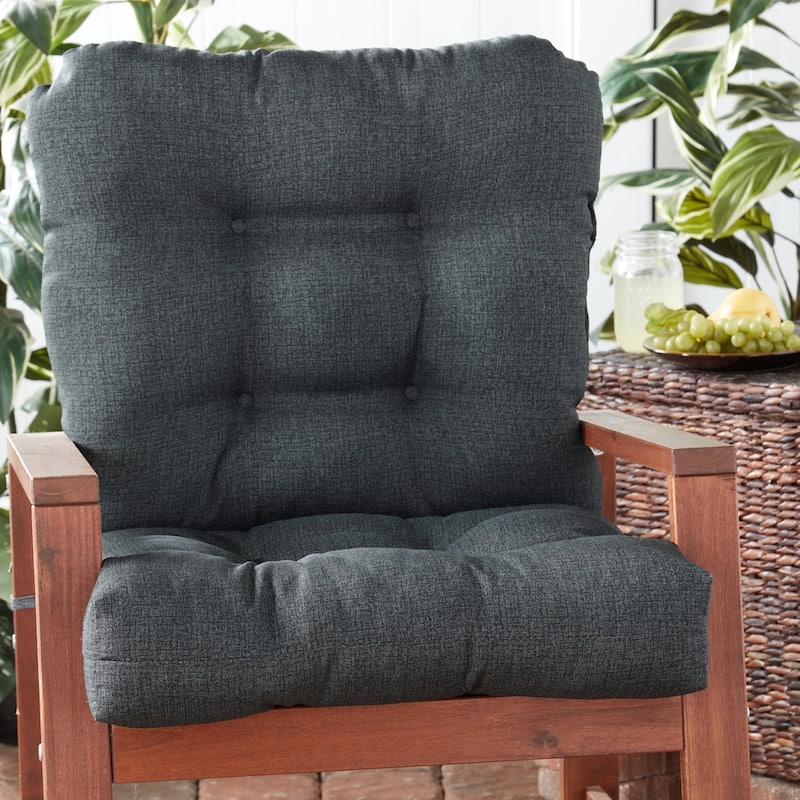 Solid Heathered Outdoor Seat/Back Chair Cushion (Cushion Only)