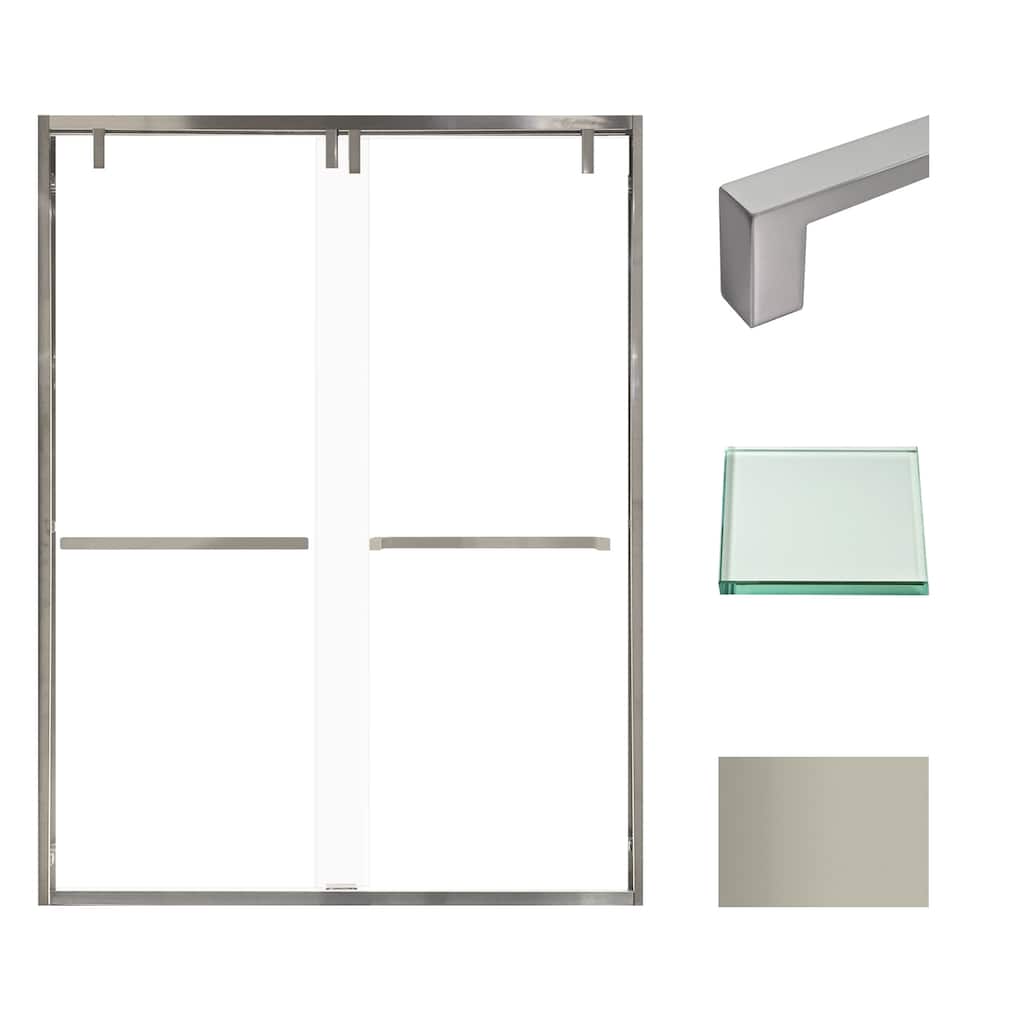 Transolid EBPT608010C-S Eden 80" High x 60" Wide Bypass Frameless