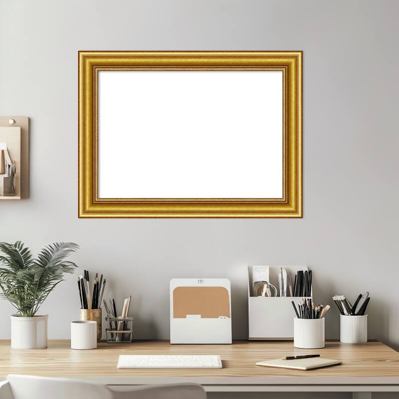 Amanti Art Townhouse Gold Framed Dry Erase Magnetic Board