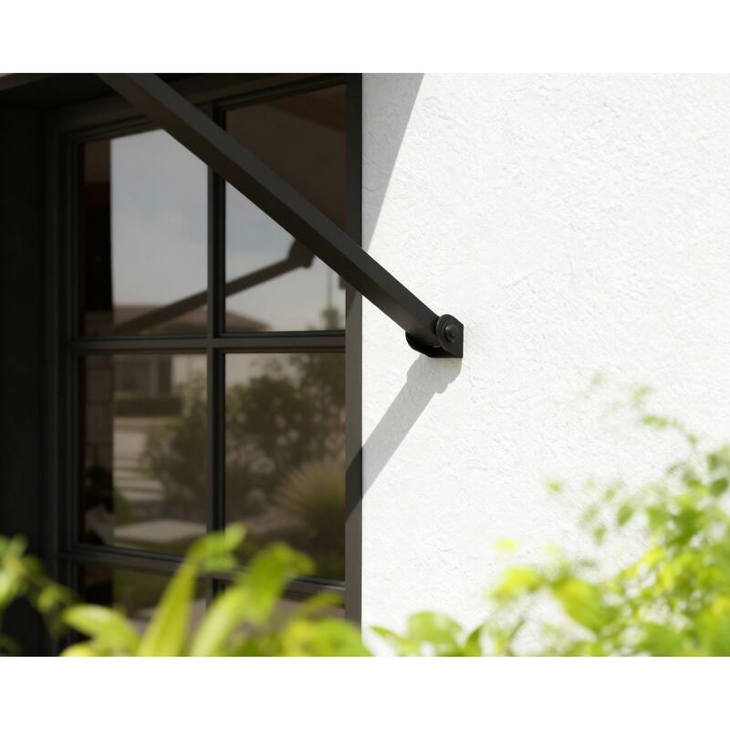 Canopia Augustine 3 ft. Black/Gray Door and Window Awning